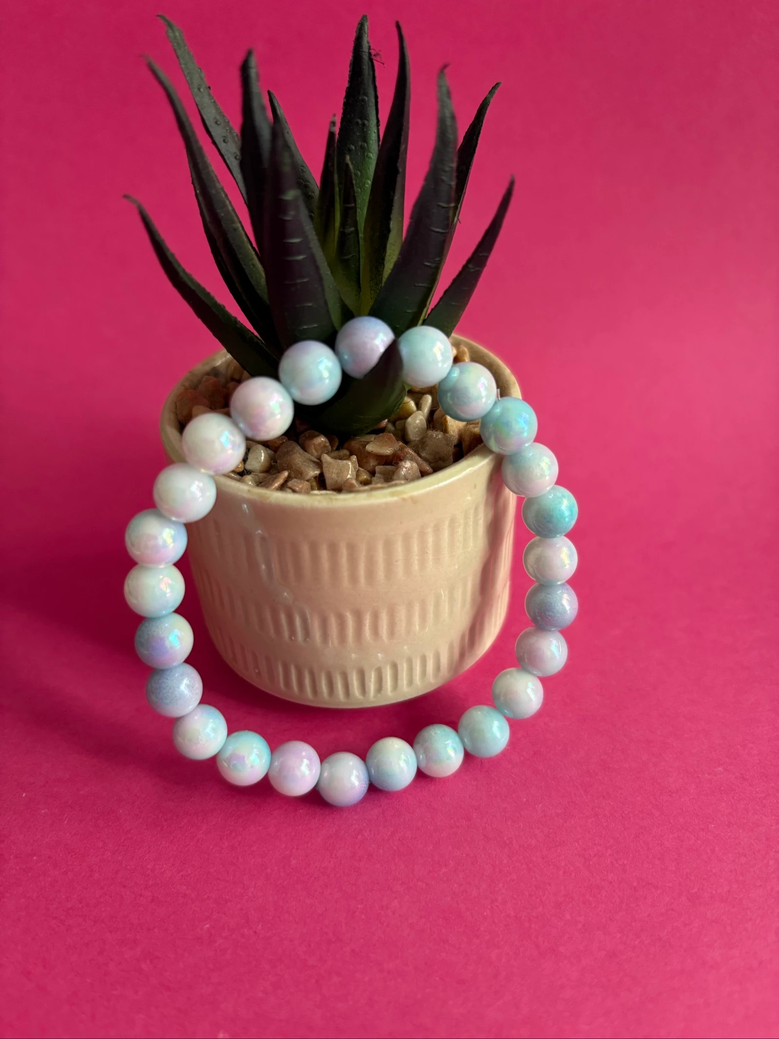 Lote de 3 pulseiras de contas de acrílico – photo 2